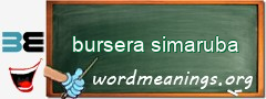WordMeaning blackboard for bursera simaruba